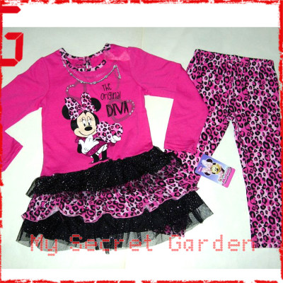 Minnie Mouse - Disney Pink Girl Dress LONG SLEEVE OUTFIT Official Leggings Set  ( 4 Years ) ***READY TO SHIP from Hong Kong*** Minnie Mouse - Disney Pink Girl Dress LONG SLEEVE OUTFIT Official Leggings Set  ( 4 Years ) ***READY TO SHIP from Hong Kong***